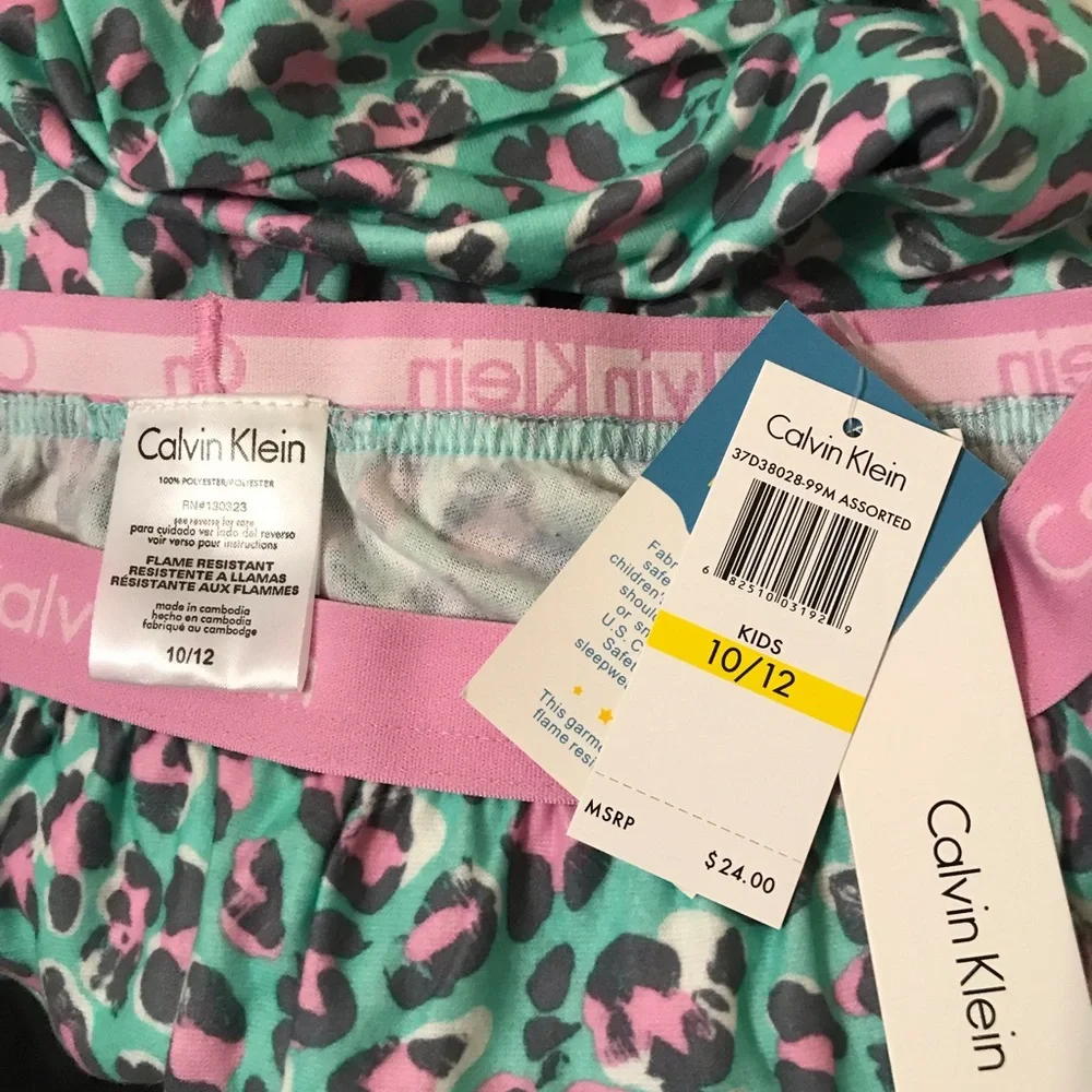 NWT Calvin Klein Girl’s soft Pajamas pants 1